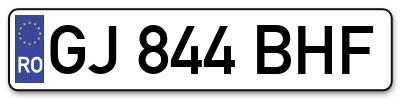 Placuta inmatriculare numar auto  GJ-844-BHF, GJ 844 BHF, GJ844BHF