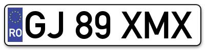 Placuta inmatriculare numar auto  GJ-89-XMX, GJ 89 XMX, GJ89XMX