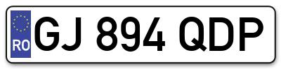 Placuta inmatriculare numar auto  GJ-894-QDP, GJ 894 QDP, GJ894QDP