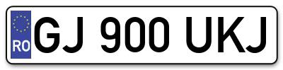 Placuta inmatriculare numar auto  GJ-900-UKJ, GJ 900 UKJ, GJ900UKJ