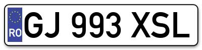 Placuta inmatriculare numar auto  GJ-993-XSL, GJ 993 XSL, GJ993XSL