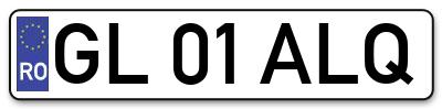 Placuta inmatriculare numar auto  GL-01-ALQ, GL 01 ALQ, GL01ALQ