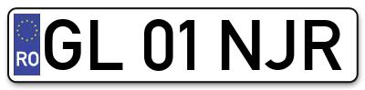 Placuta inmatriculare numar auto  GL-01-NJR, GL 01 NJR, GL01NJR