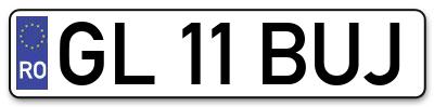 Placuta inmatriculare numar auto  GL-11-BUJ, GL 11 BUJ, GL11BUJ