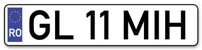 Placuta inmatriculare numar auto  GL-11-MIH, GL 11 MIH, GL11MIH