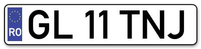 Placuta inmatriculare numar auto  GL-11-TNJ, GL 11 TNJ, GL11TNJ