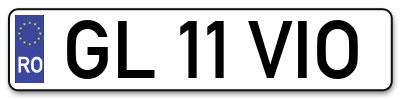 Placuta inmatriculare numar auto  GL-11-VIO, GL 11 VIO, GL11VIO