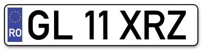 Placuta inmatriculare numar auto  GL-11-XRZ, GL 11 XRZ, GL11XRZ