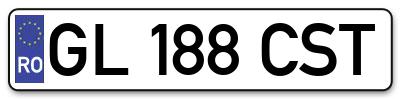 Placuta inmatriculare numar auto  GL-188-CST, GL 188 CST, GL188CST