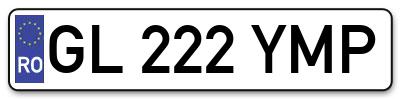 Placuta inmatriculare numar auto  GL-222-YMP, GL 222 YMP, GL222YMP