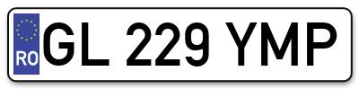Placuta inmatriculare numar auto  GL-229-YMP, GL 229 YMP, GL229YMP
