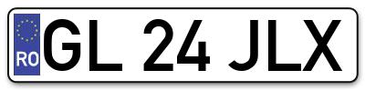 Placuta inmatriculare numar auto  GL-24-JLX, GL 24 JLX, GL24JLX