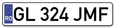Placuta inmatriculare numar auto  GL-324-JMF, GL 324 JMF, GL324JMF