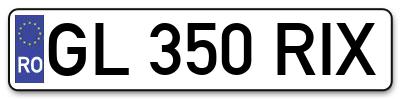 Placuta inmatriculare numar auto  GL-350-RIX, GL 350 RIX, GL350RIX