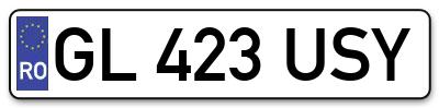 Placuta inmatriculare numar auto  GL-423-USY, GL 423 USY, GL423USY