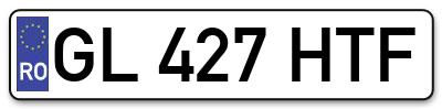 Placuta inmatriculare numar auto  GL-427-HTF, GL 427 HTF, GL427HTF