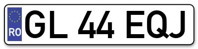 Placuta inmatriculare numar auto  GL-44-EQJ, GL 44 EQJ, GL44EQJ