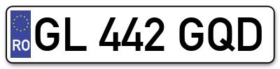Placuta inmatriculare numar auto  GL-442-GQD, GL 442 GQD, GL442GQD