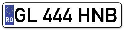 Placuta inmatriculare numar auto  GL-444-HNB, GL 444 HNB, GL444HNB