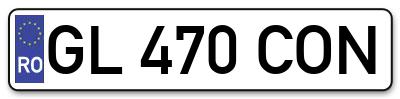 Placuta inmatriculare numar auto  GL-470-CON, GL 470 CON, GL470CON