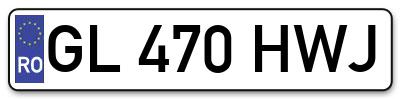 Placuta inmatriculare numar auto  GL-470-HWJ, GL 470 HWJ, GL470HWJ