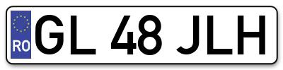 Placuta inmatriculare numar auto  GL-48-JLH, GL 48 JLH, GL48JLH