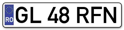 Placuta inmatriculare numar auto  GL-48-RFN, GL 48 RFN, GL48RFN