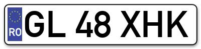 Placuta inmatriculare numar auto  GL-48-XHK, GL 48 XHK, GL48XHK