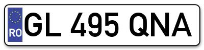 Placuta inmatriculare numar auto  GL-495-QNA, GL 495 QNA, GL495QNA