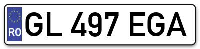 Placuta inmatriculare numar auto  GL-497-EGA, GL 497 EGA, GL497EGA