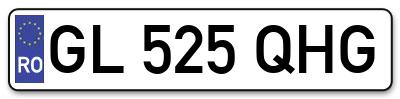 Placuta inmatriculare numar auto  GL-525-QHG, GL 525 QHG, GL525QHG