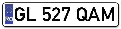 Placuta inmatriculare numar auto  GL-527-QAM, GL 527 QAM, GL527QAM