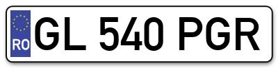 Placuta inmatriculare numar auto  GL-540-PGR, GL 540 PGR, GL540PGR