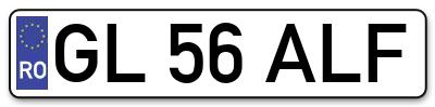 Placuta inmatriculare numar auto  GL-56-ALF, GL 56 ALF, GL56ALF