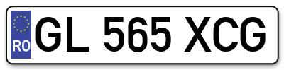 Placuta inmatriculare numar auto  GL-565-XCG, GL 565 XCG, GL565XCG
