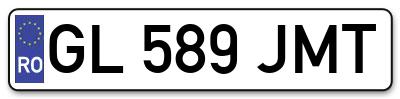 Placuta inmatriculare numar auto  GL-589-JMT, GL 589 JMT, GL589JMT