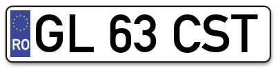 Placuta inmatriculare numar auto  GL-63-CST, GL 63 CST, GL63CST