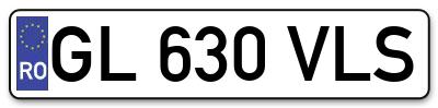 Placuta inmatriculare numar auto  GL-630-VLS, GL 630 VLS, GL630VLS