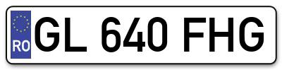 Placuta inmatriculare numar auto  GL-640-FHG, GL 640 FHG, GL640FHG