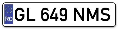 Placuta inmatriculare numar auto  GL-649-NMS, GL 649 NMS, GL649NMS