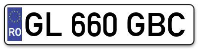 Placuta inmatriculare numar auto  GL-660-GBC, GL 660 GBC, GL660GBC