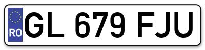 Placuta inmatriculare numar auto  GL-679-FJU, GL 679 FJU, GL679FJU