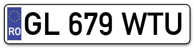 Placuta inmatriculare numar auto  GL-679-WTU, GL 679 WTU, GL679WTU