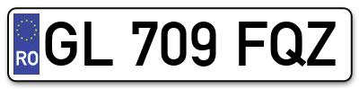 Placuta inmatriculare numar auto  GL-709-FQZ, GL 709 FQZ, GL709FQZ