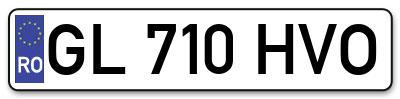 Placuta inmatriculare numar auto  GL-710-HVO, GL 710 HVO, GL710HVO