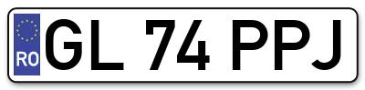 Placuta inmatriculare numar auto  GL-74-PPJ, GL 74 PPJ, GL74PPJ