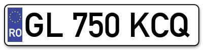 Placuta inmatriculare numar auto  GL-750-KCQ, GL 750 KCQ, GL750KCQ