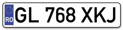 Placuta inmatriculare numar auto  GL-768-XKJ, GL 768 XKJ, GL768XKJ