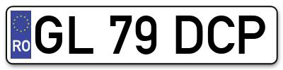 Placuta inmatriculare numar auto  GL-79-DCP, GL 79 DCP, GL79DCP