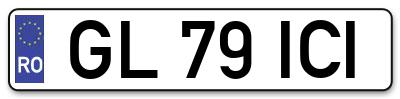 Placuta inmatriculare numar auto  GL-79-ICI, GL 79 ICI, GL79ICI